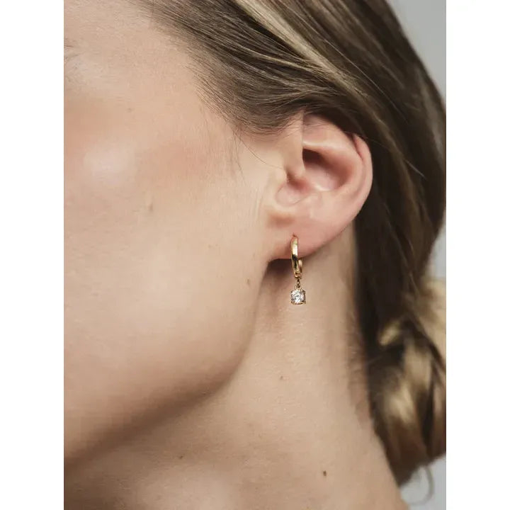 MOCKBERG JOLIE GOLD HOOP WHITE