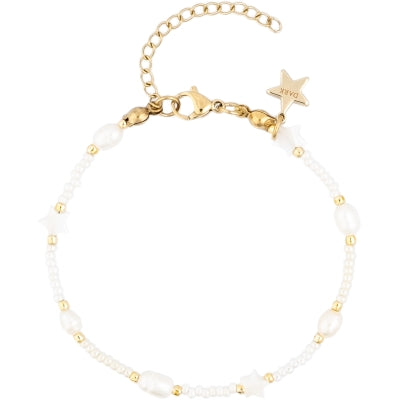 GLASS BEAD BRACELET PEARLS
