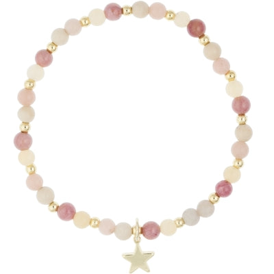 STONE BEAD BRACELET 4 MM PINK