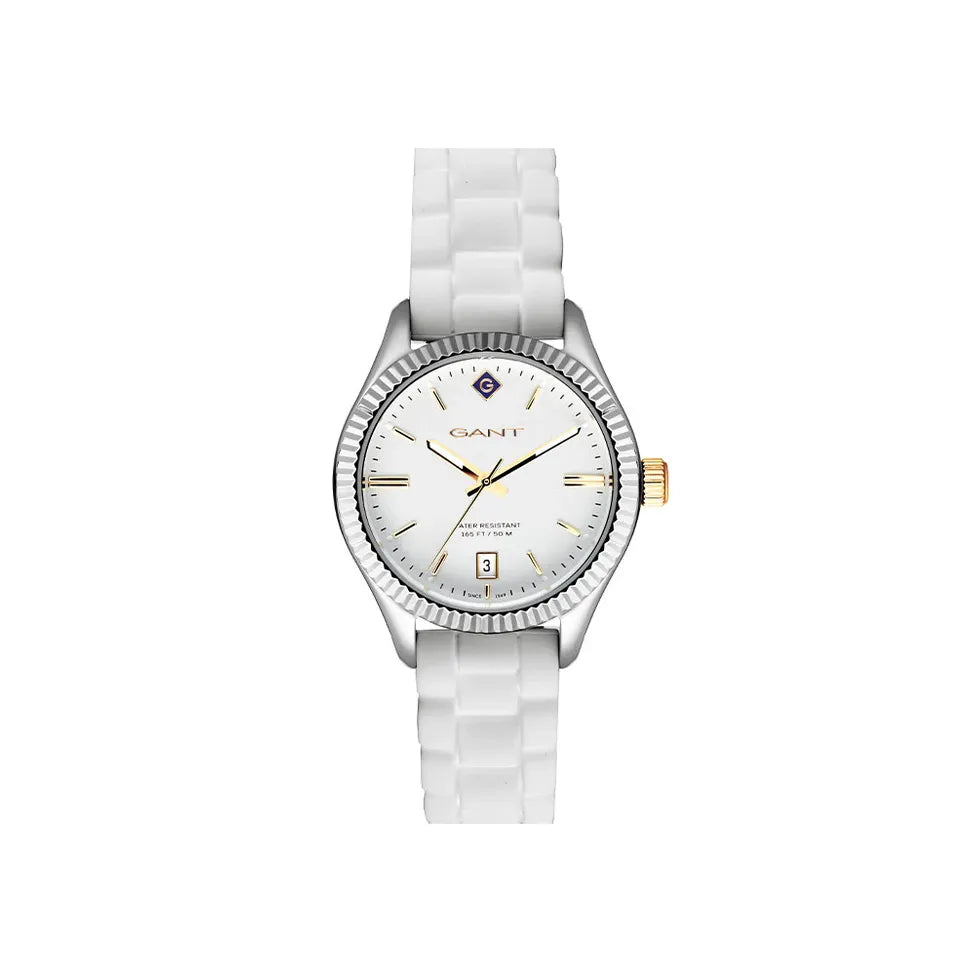 GANT SUSSEX LADY HVIT / SØLV 34 MM