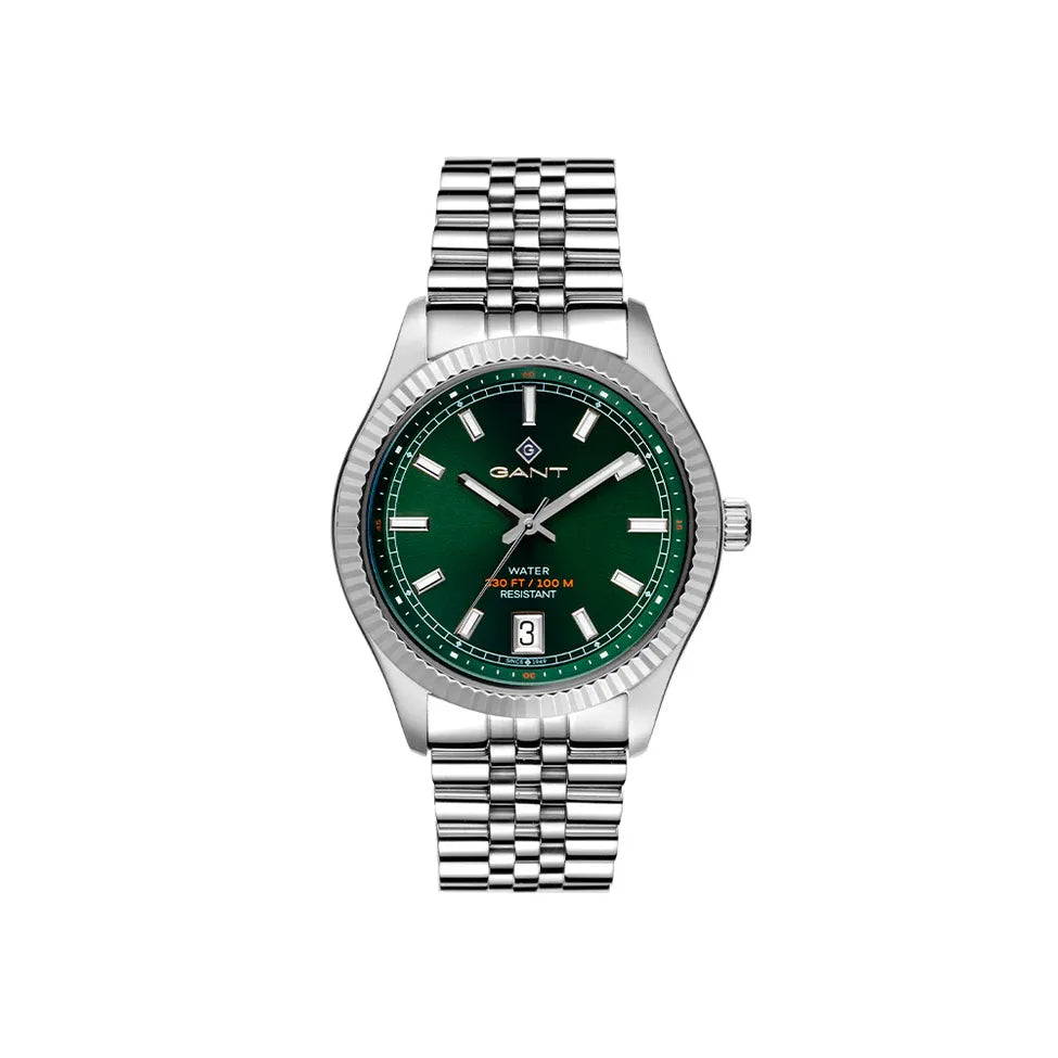 GANT SUSSEX STÅL / GRØNN 43,5 MM