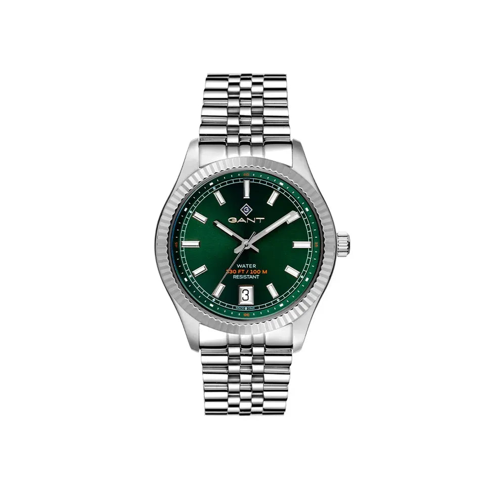 GANT SUSSEX STÅL / GRØNN 43,5 MM
