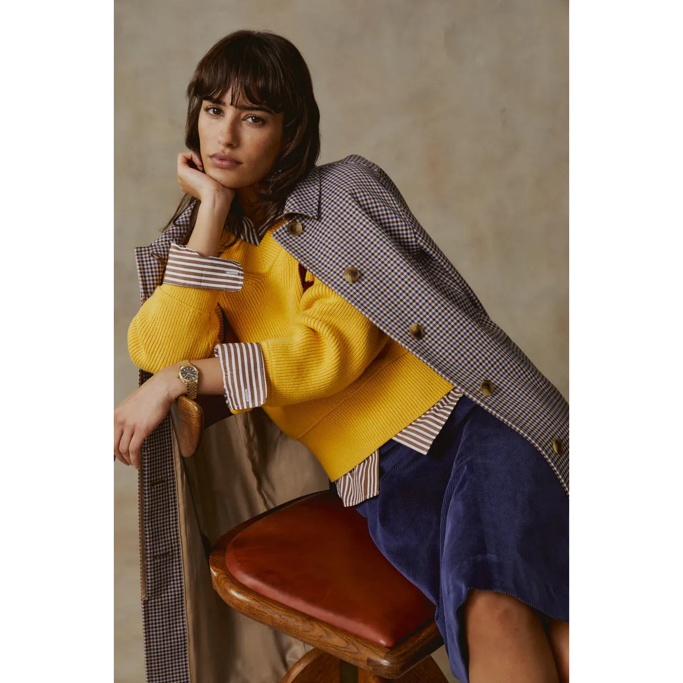 GANT SUSSEX MINI GULLFARGET / BRUN 28 MM