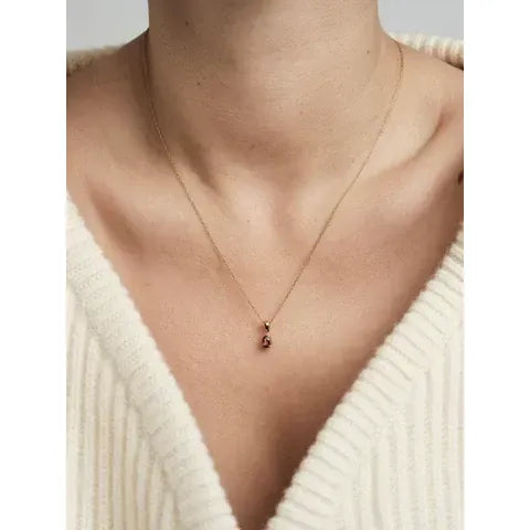 MOCKBERG BELLE GOLD NECKLACE - COFFEE