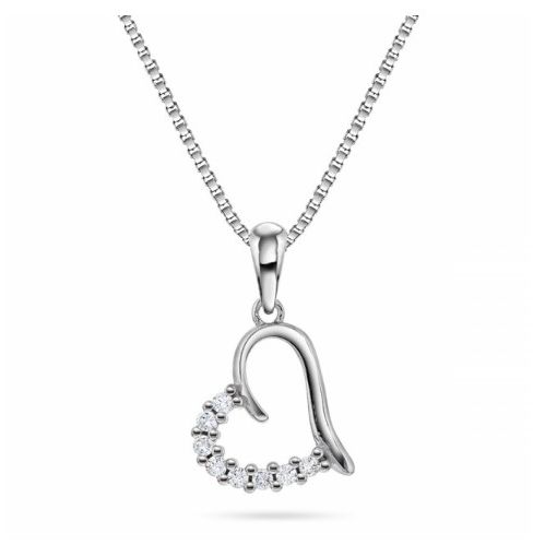 HJERTESMYKKE MED CUBIC ZIRKONIA