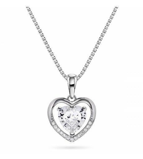 HJERTESMYKKE I RHODINERT SØLV