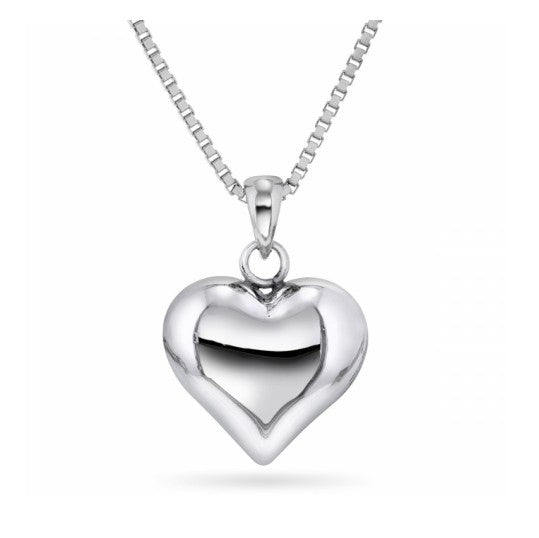 FYLT HJERTESMYKKE I SØLV