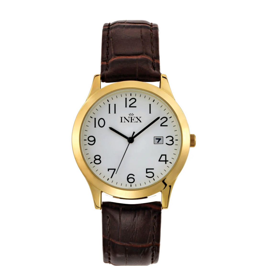 INEX HERREUR GULLFARGET MED BRUN SKINNREM 40 MM