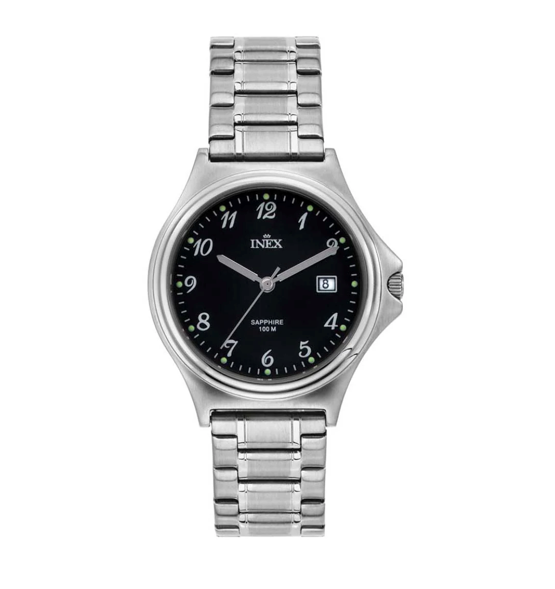 INEX HERREUR I STÅL MED SORT SKIVE 37 MM