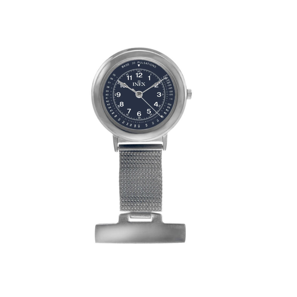 INEX SØSTERUR STÅL / BLÅ 30 MM