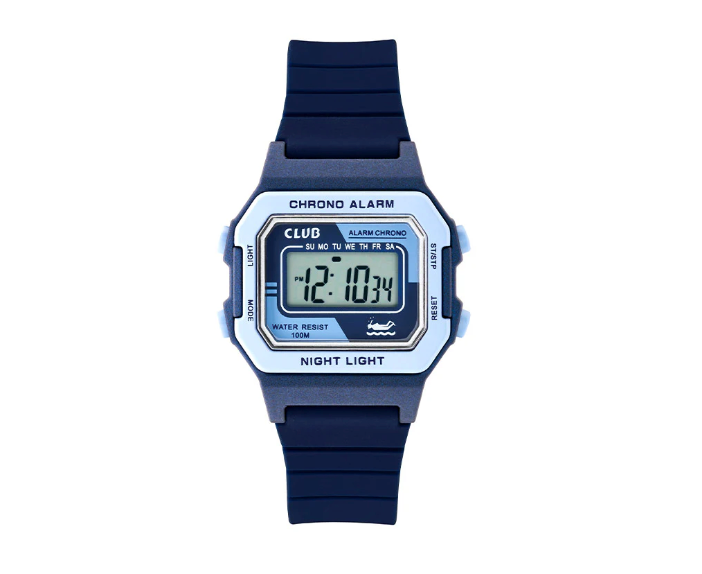 CLUB BARNEKLOKKE DIGITAL BLÅ 31 MM