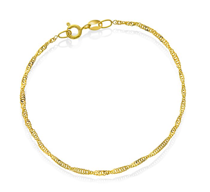 SINGAPORE ARMBÅND I 14K GULT GULL