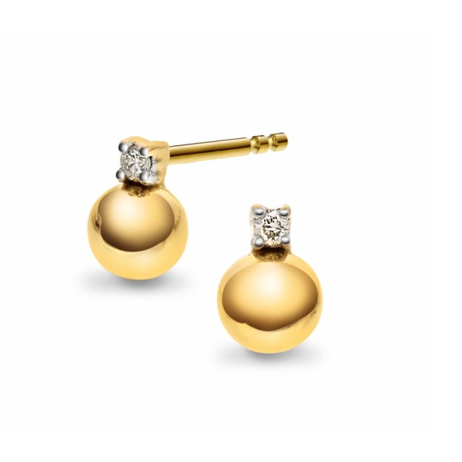 GULLØREPYNT MED DIAMANT