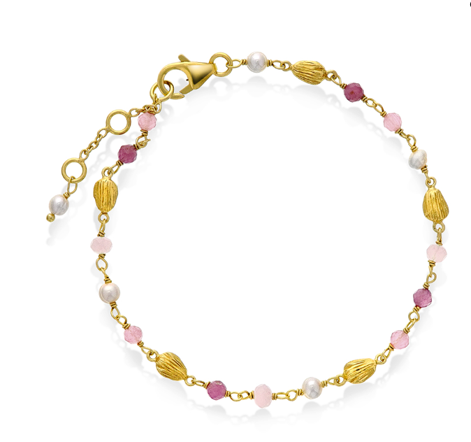 RAVEN ARMBÅND MED NATURSTENER