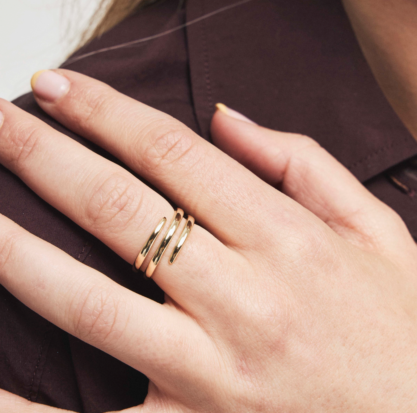 RING I SØLV - SPIRAL ELEGANCE STR. 54