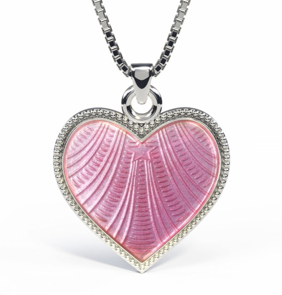 EMALJEHJERTE ROSA STOR