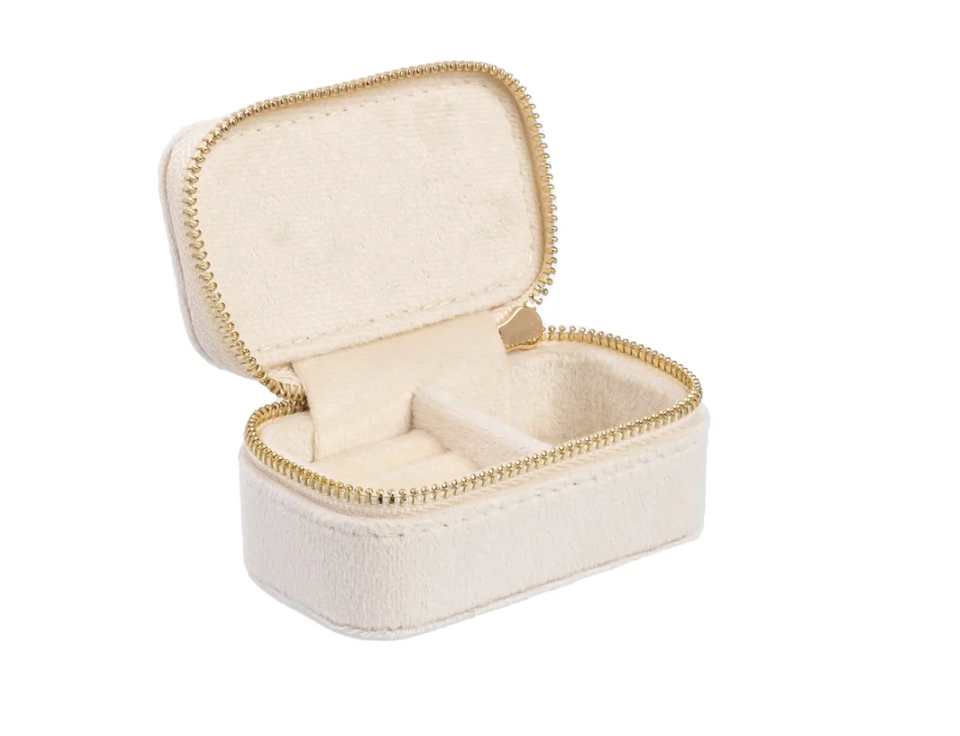 VELVET JEWELLERY BOX MICRO VANILLA
