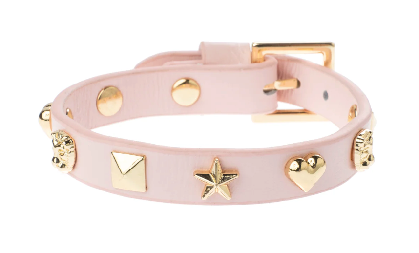 DARK DEPARTMENT SIGN STUD ARMBÅND ROSA