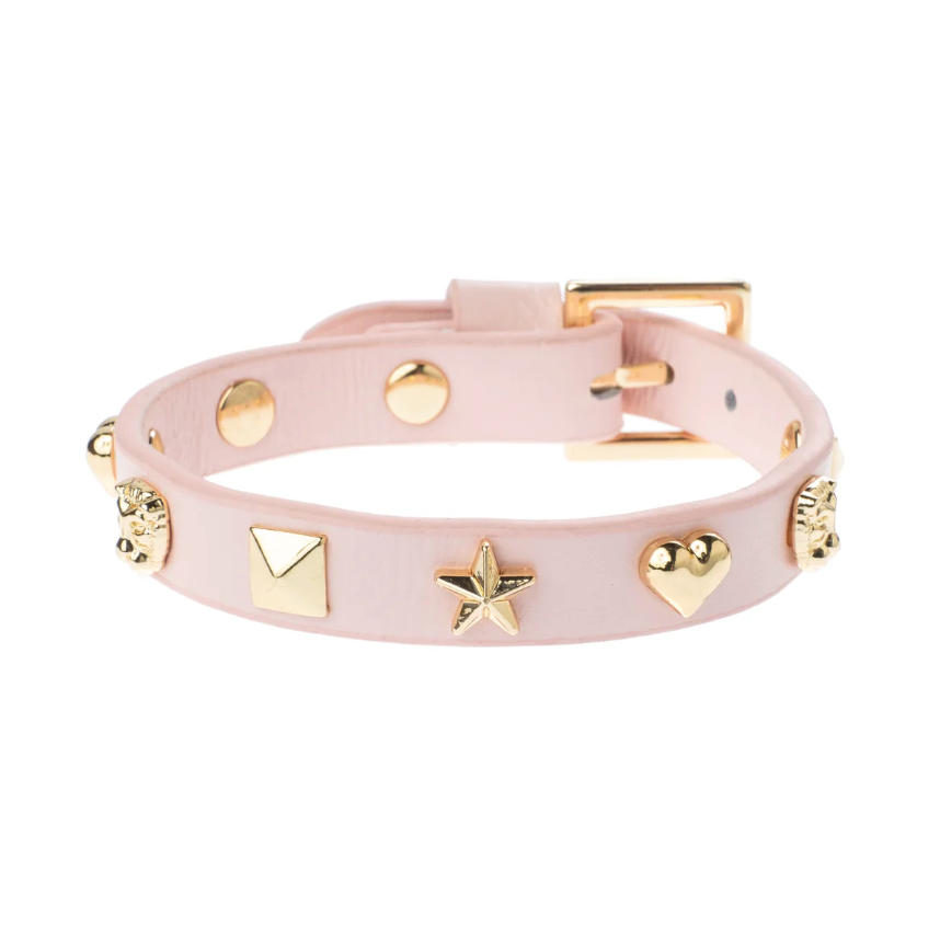 DARK DEPARTMENT SIGN STUD ARMBÅND ROSA