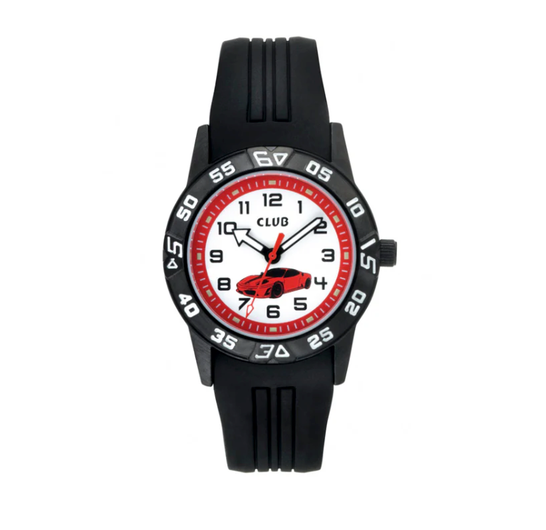 CLUB BARNEKLOKKE MED BIL RØD