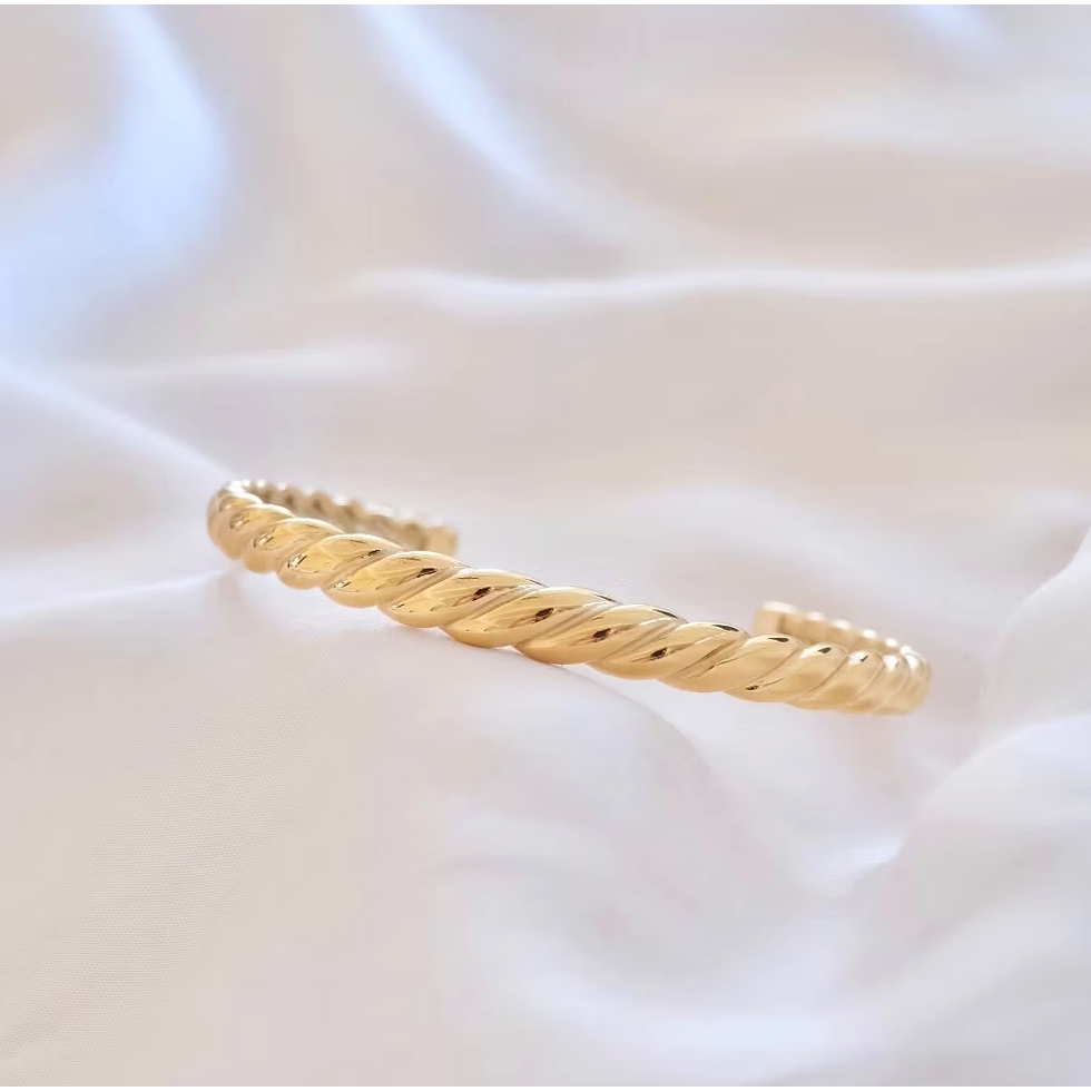 GOLDSTORY - CLASSIC OPEN BANGLE TWISTED
