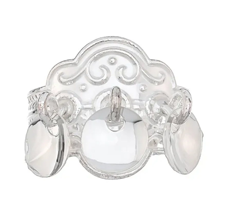 GRAFFERBUNAD RING I HVITT SØLV