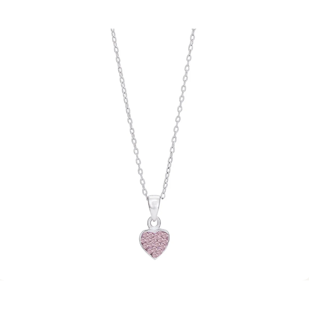 SØLVSMYKKE MED ROSA CUBIC ZIRKONIA