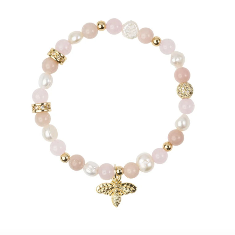 STONE & PEARL BEAD BRACELET