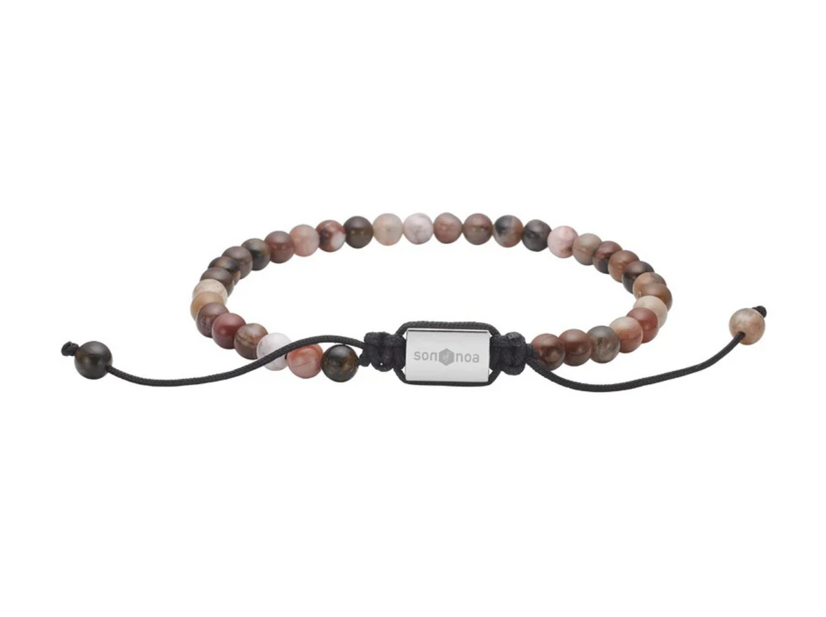 SON ARMBÅND MED FORSTENET TRE OG STÅL