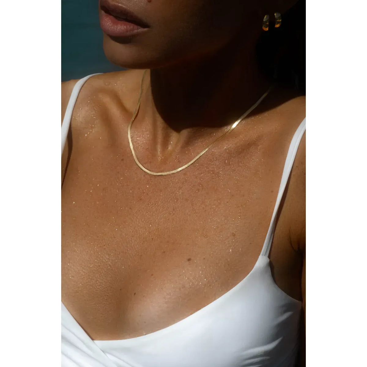 MOCKBERG THIN SNAKE GOLD NECKLACE