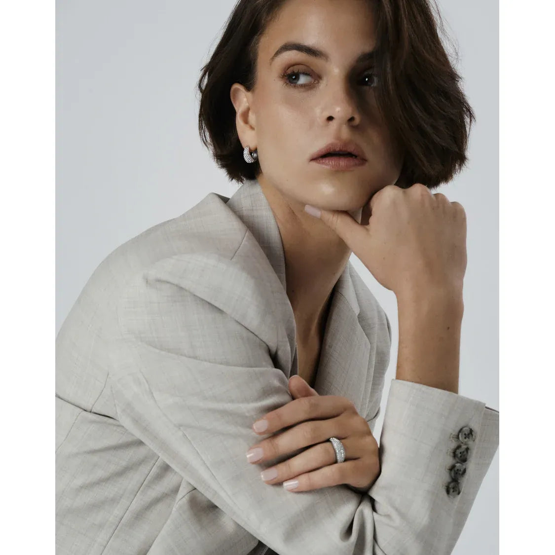 MOCKBERG TREASURE HOOPS SILVER MEDIUM