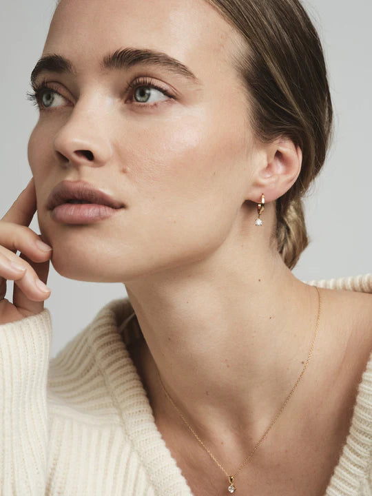 MOCKBERG JOLIE GOLD HOOP WHITE