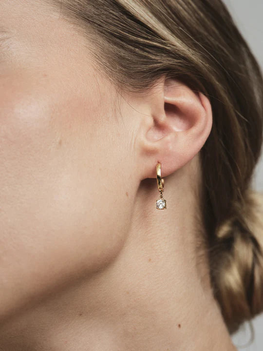 MOCKBERG JOLIE GOLD HOOP WHITE