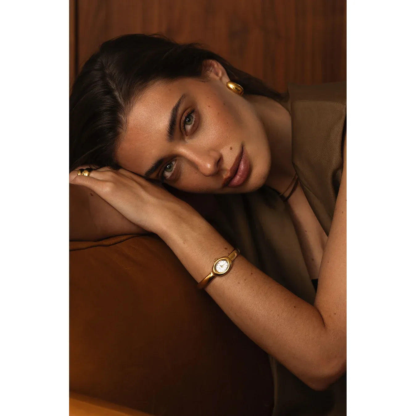 MOCKBERG BELLE OVAL PETITE GOLD
