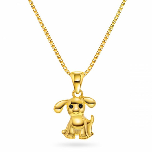 FORGYLT SØLVANHENG HUND