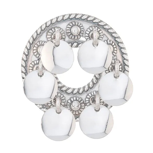 Barnesølje i oksidert sølv med lauv