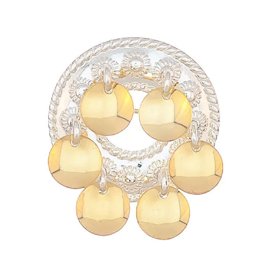 Barnesølje med lauv hvit/ forgylt