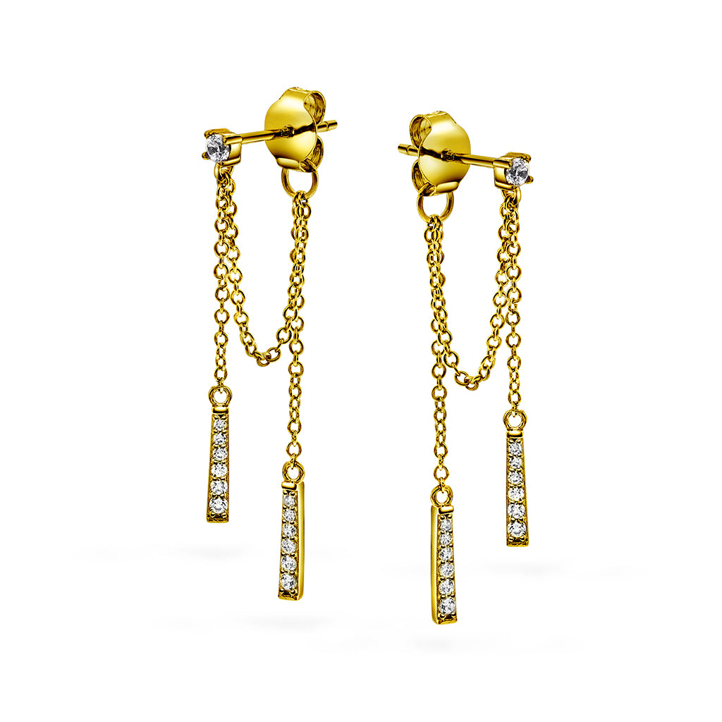 SHIMMER ØREDOBBER I SØLV MED ZIRKONIA