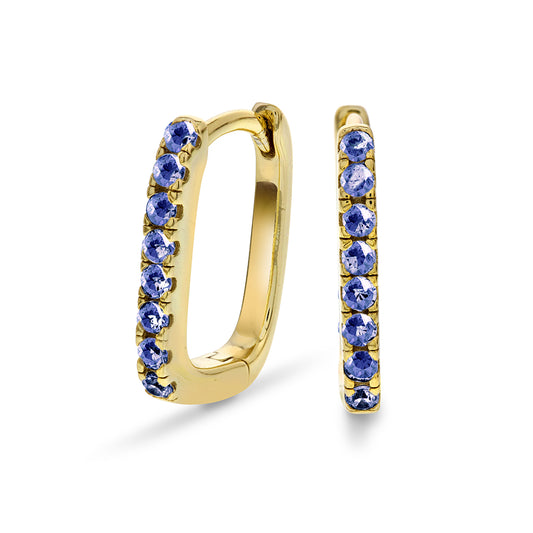 ØRERINGER I SØLV MED BLÅ ZIRKONIA - NORA MØRK BY GULLDIA