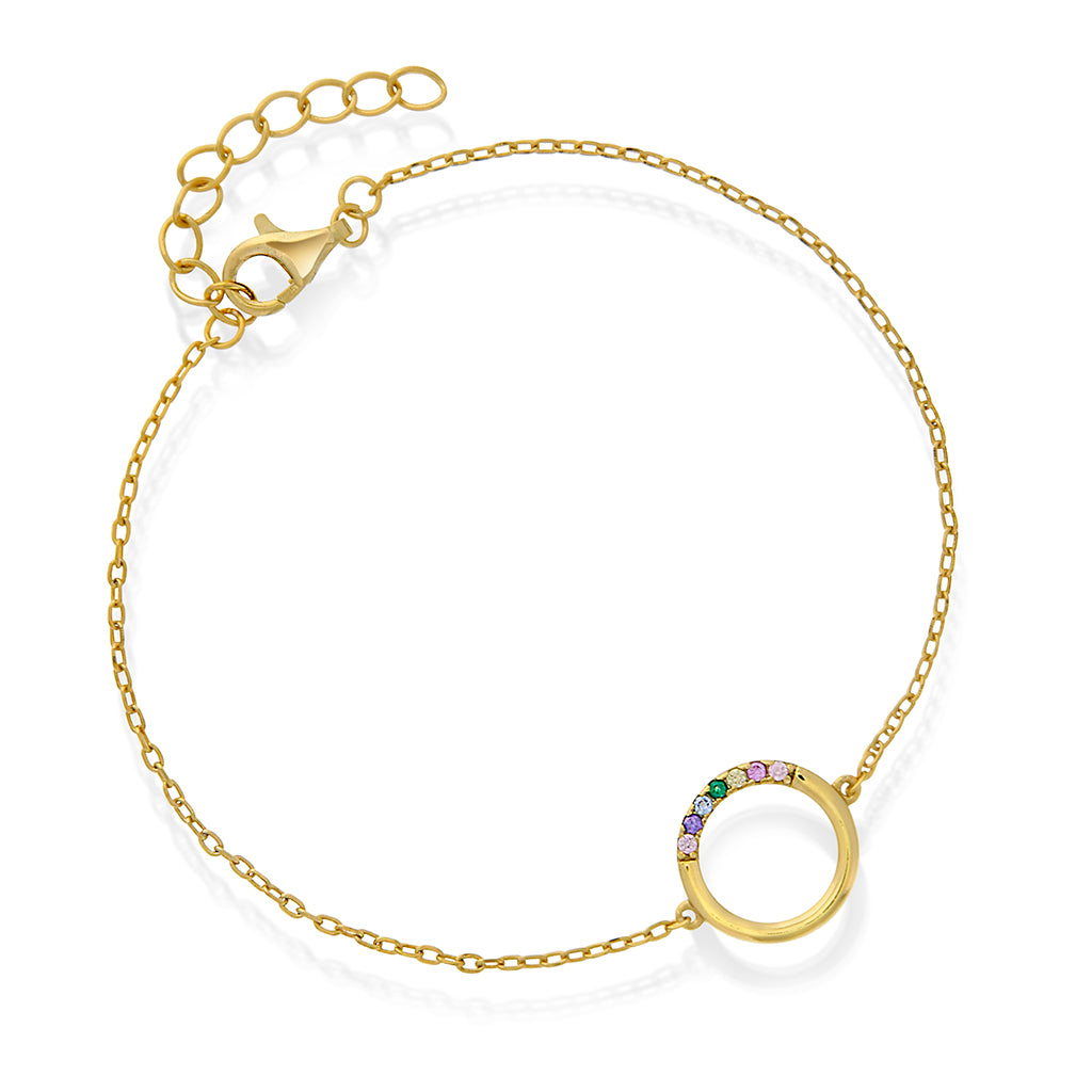 ARMBÅND I SØLV MED ZIRKONIA SIRKEL