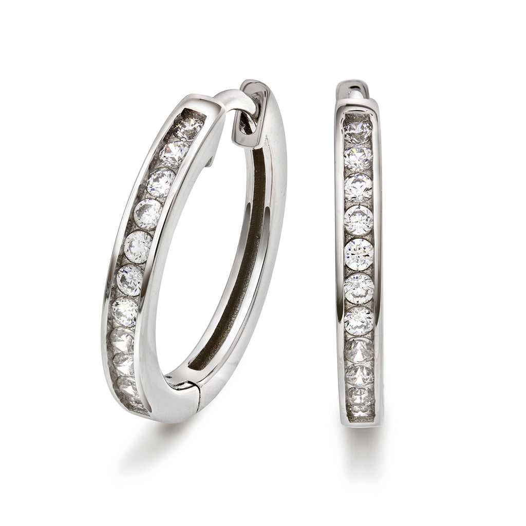 ØRERINGER I SØLV MED ZIRKONIA - PAN
