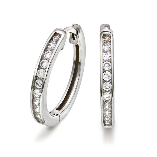 ØRERINGER I SØLV MED ZIRKONIA - PAN