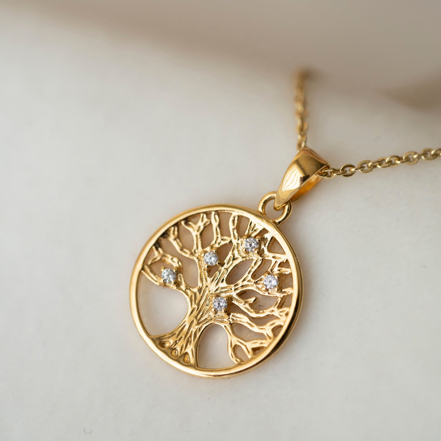 SMYKKE I SØLV MED ZIRKONIA LIVETS TRE - PAN