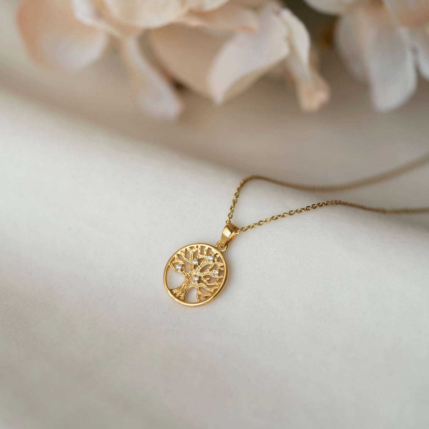 SMYKKE I SØLV MED ZIRKONIA LIVETS TRE - PAN