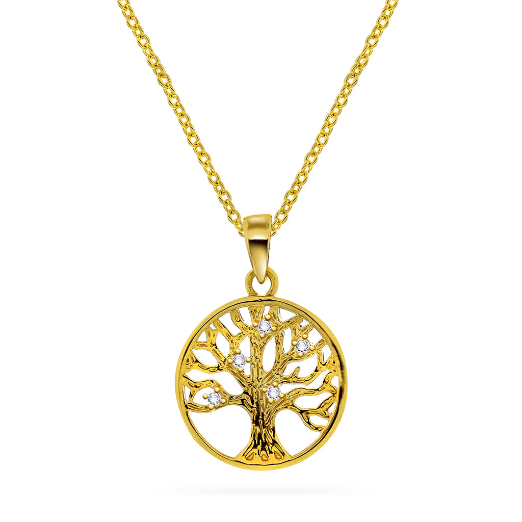 SMYKKE I SØLV MED ZIRKONIA LIVETS TRE - PAN