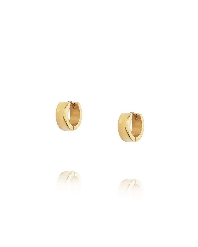 MOCKBERG CHUNKY GOLD HOOPS SMALL