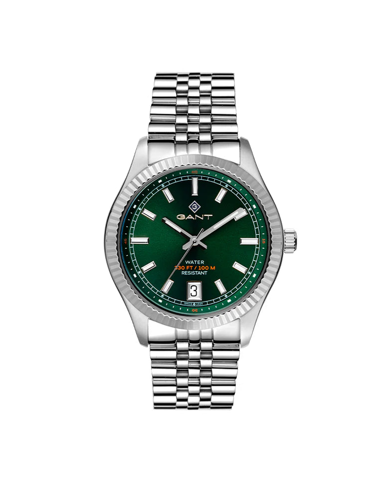 GANT SUSSEX STÅL / GRØNN 43,5 MM