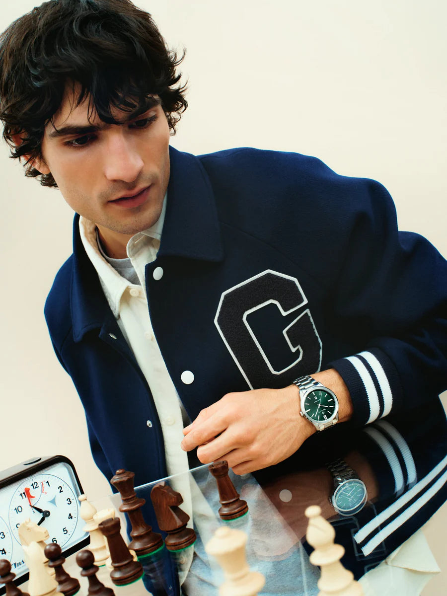 GANT BRIGETON STÅL / GRØNN 43 MM