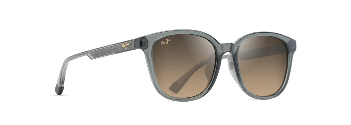 MAUI JIM KU'IKAHI ASIAN FIT SHINY TRANSLUCIENT DARK GREY/BRONZE