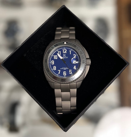 Riblon titan herreklokke blå